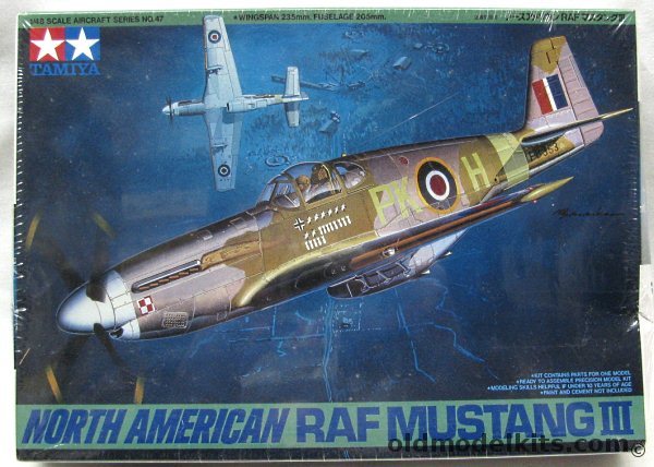 Tamiya 1/48 North American Mustang III - RAF No. 315 (Polish) Squadron / No. 112 Squadron, 61047-1800 plastic model kit